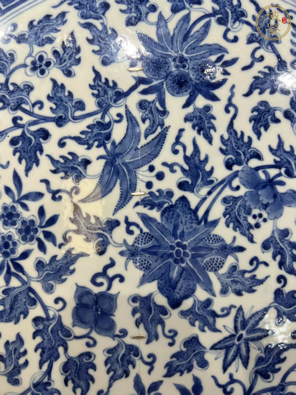 古玩陶瓷花卉紋青花瓷板畫真品鑒賞圖