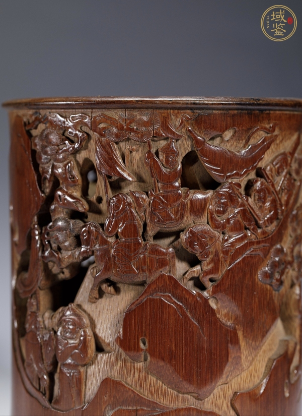 古玩雜項竹刻筆筒真品鑒賞圖