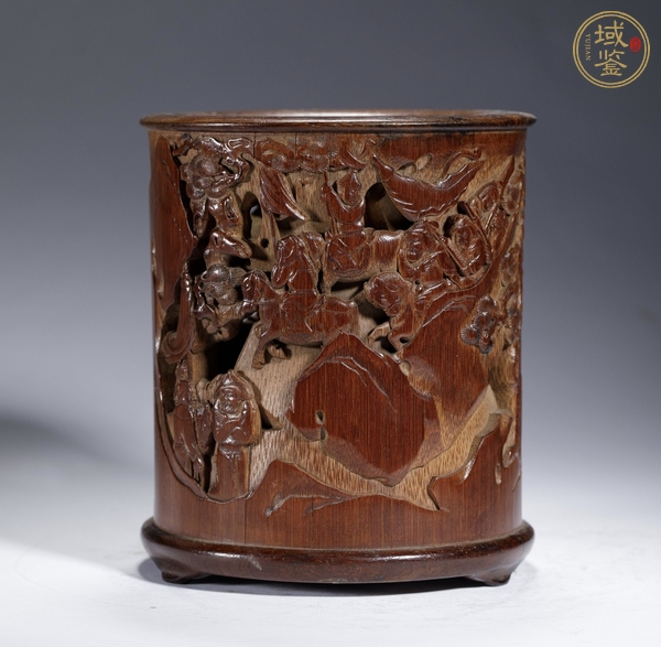 古玩雜項竹刻筆筒真品鑒賞圖