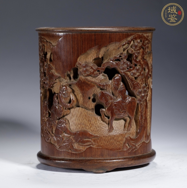 古玩雜項竹刻筆筒真品鑒賞圖