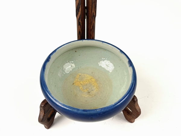 古玩陶瓷清中晚·霽藍釉文房小爐拍賣，當前價格1508元