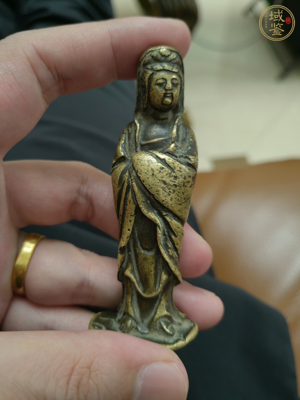 古玩銅器觀音菩薩真品鑒賞圖
