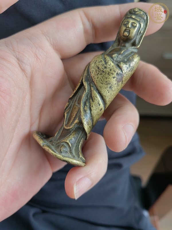 古玩銅器觀音菩薩真品鑒賞圖