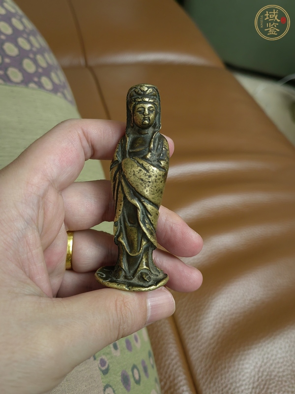 古玩銅器觀音菩薩真品鑒賞圖