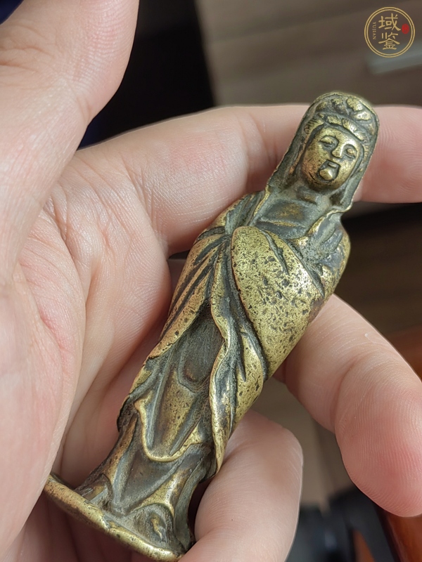 古玩銅器觀音菩薩真品鑒賞圖