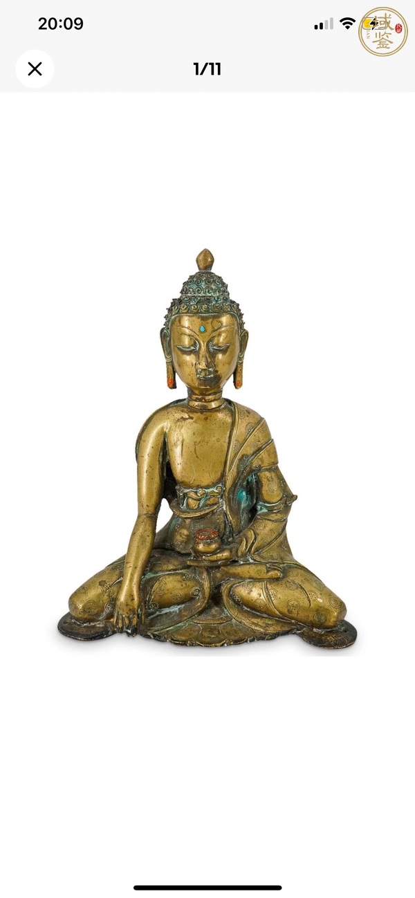 古玩銅器銅釋迦摩尼真品鑒賞圖