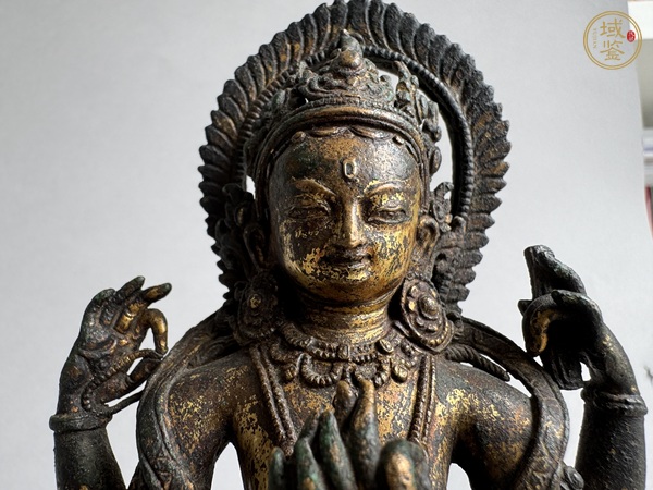 古玩銅器四臂文殊真品鑒賞圖