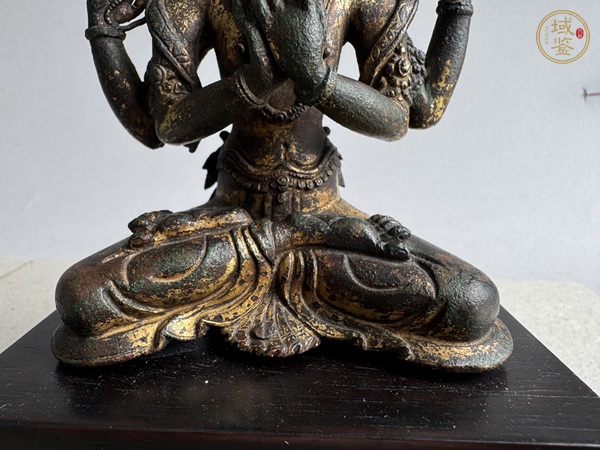 古玩銅器四臂文殊真品鑒賞圖