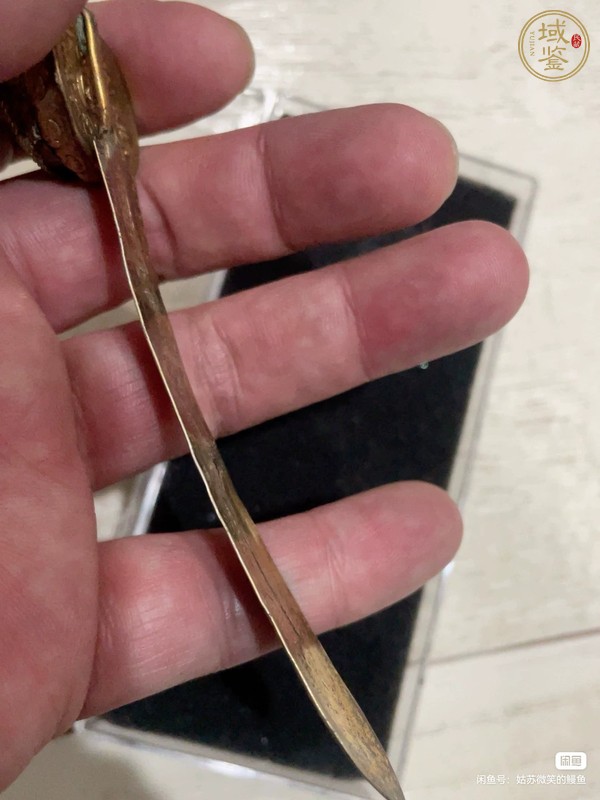 古玩玉器琉璃鑲嵌發簪真品鑒賞圖
