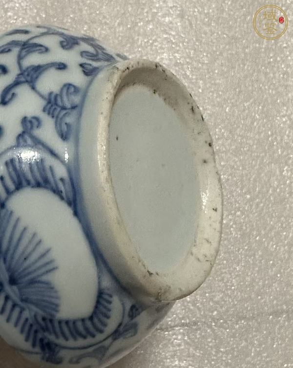 古玩陶瓷青花纏枝喜字紋印盒真品鑒賞圖