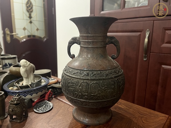古玩雜項銅花瓶真品鑒賞圖