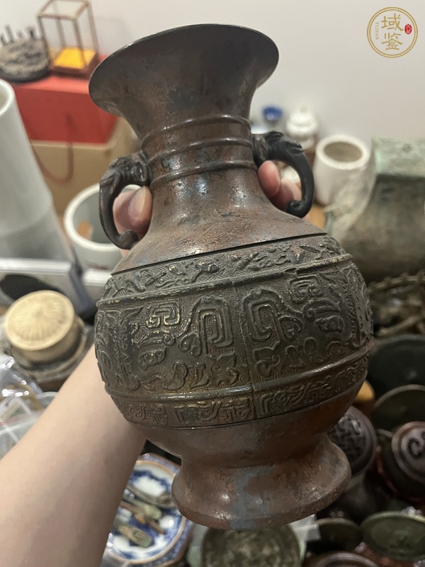古玩雜項銅花瓶真品鑒賞圖