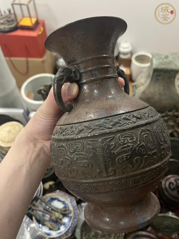 古玩雜項銅花瓶真品鑒賞圖