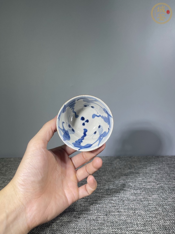 古玩陶瓷紫金釉青花金玉滿堂杯真品鑒賞圖