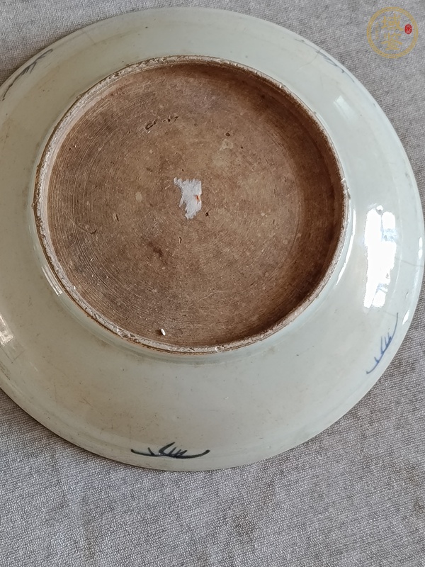古玩陶瓷乾隆青花釉里紅魚盤真品鑒賞圖