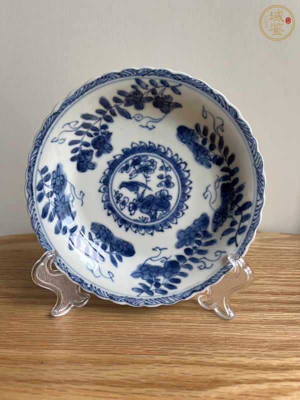 古玩花鳥紋青花盤真品鑒賞圖