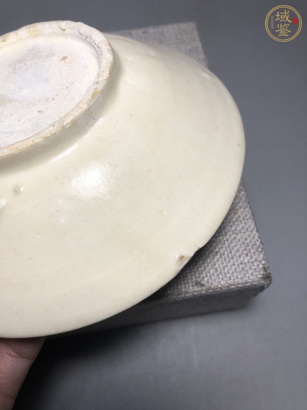 古玩陶瓷定窯葵口盤真品鑒賞圖
