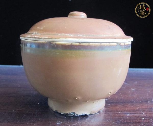 古玩醬紅釉蓋缽真品鑒賞圖