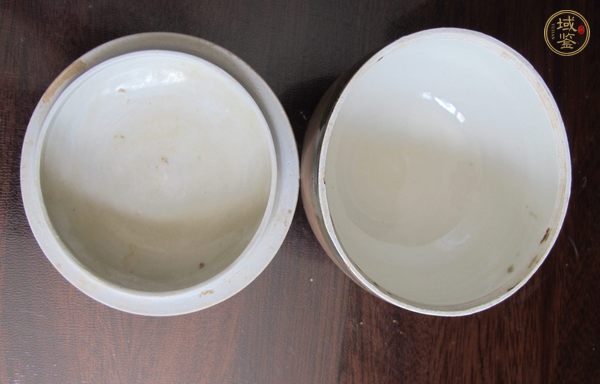 古玩陶瓷醬紅釉蓋缽真品鑒賞圖
