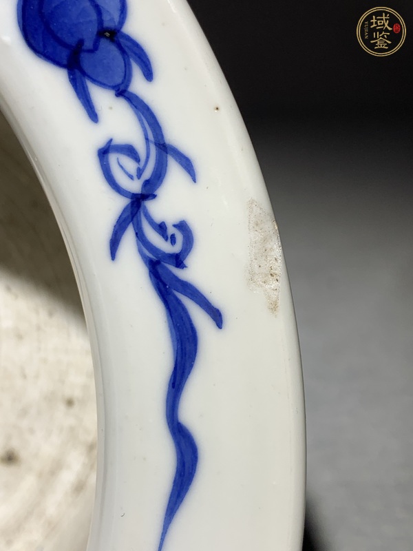 古玩陶瓷蓮池游禽滿池嬌青花花盆真品鑒賞圖