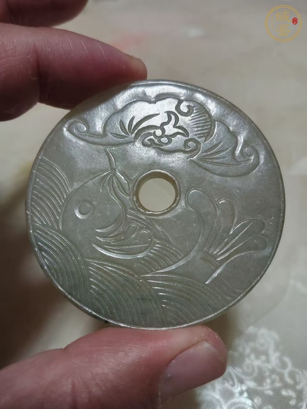 古玩翡翠玉璧真品鑒賞圖