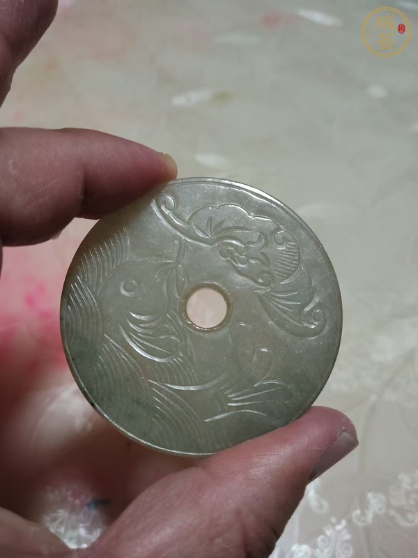 古玩玉器翡翠玉璧真品鑒賞圖