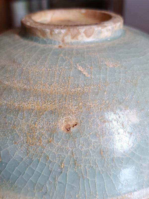 古玩陶瓷元 龍泉青瓷花卉紋碗拍賣,當前價格850元