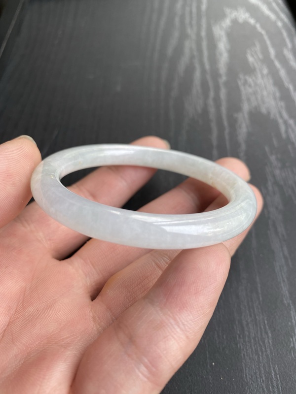 古玩玉器清代冰糯天然翡翠手鐲拍賣,當前價格15000元