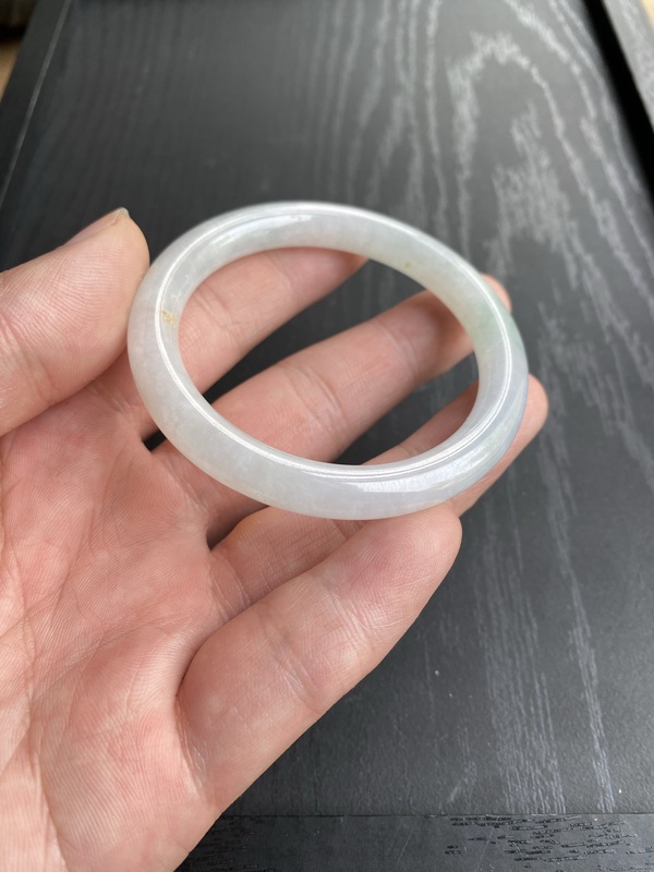 古玩玉器清代冰糯天然翡翠手鐲拍賣,當前價格15000元