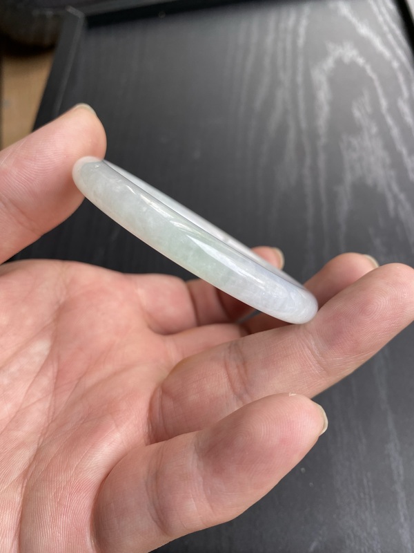 古玩玉器清代冰糯天然翡翠手鐲拍賣,當前價格15000元