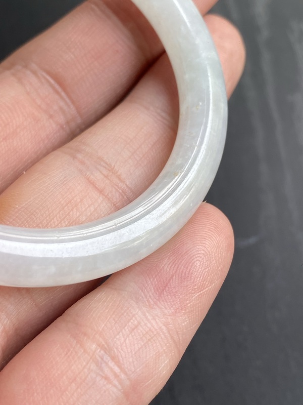 古玩玉器清代冰糯天然翡翠手鐲拍賣,當前價格15000元