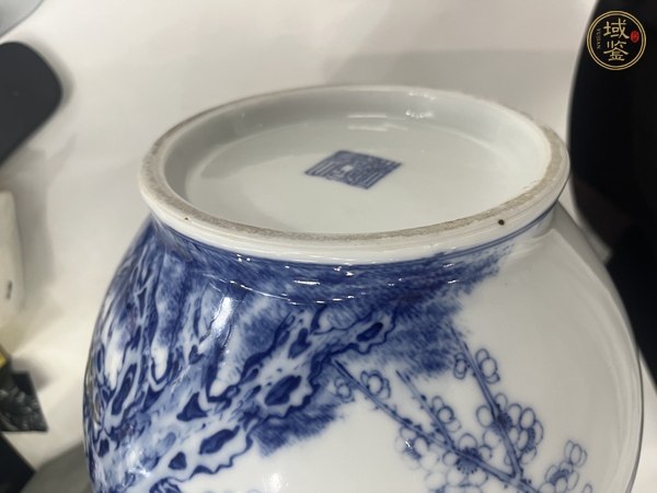 古玩陶瓷民國 青花花卉紋鹿頭尊（玉綾窯）真品鑒賞圖