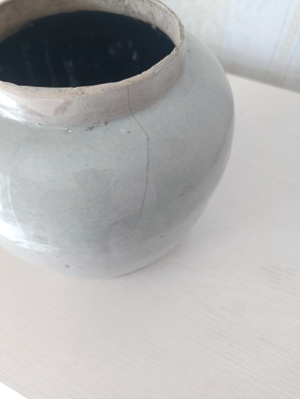 古玩陶瓷清末民初花蝶紋罐拍賣，當(dāng)前價格58元