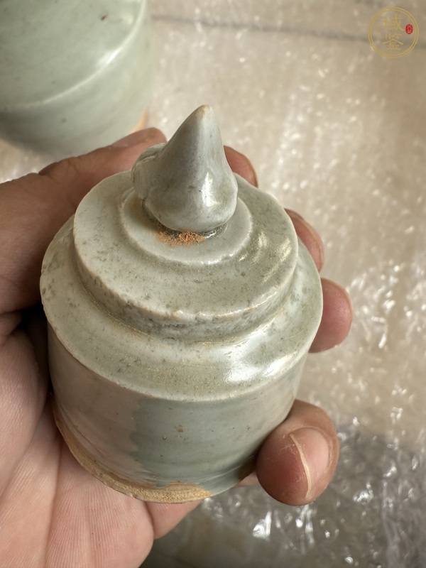 古玩陶瓷將樂窯青釉執壺真品鑒賞圖