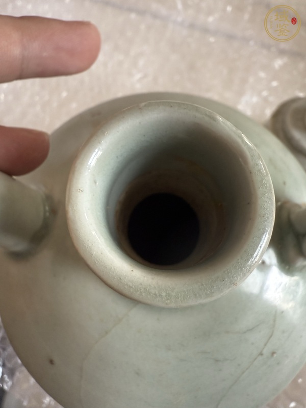 古玩陶瓷將樂窯青釉執壺真品鑒賞圖