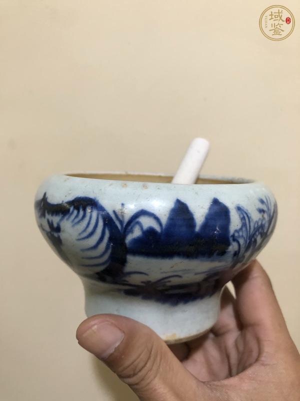 古玩陶瓷青花臼真品鑒賞圖