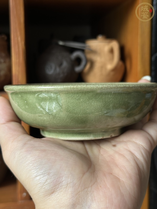 古玩陶瓷漳州窯綠釉壺承真品鑒賞圖