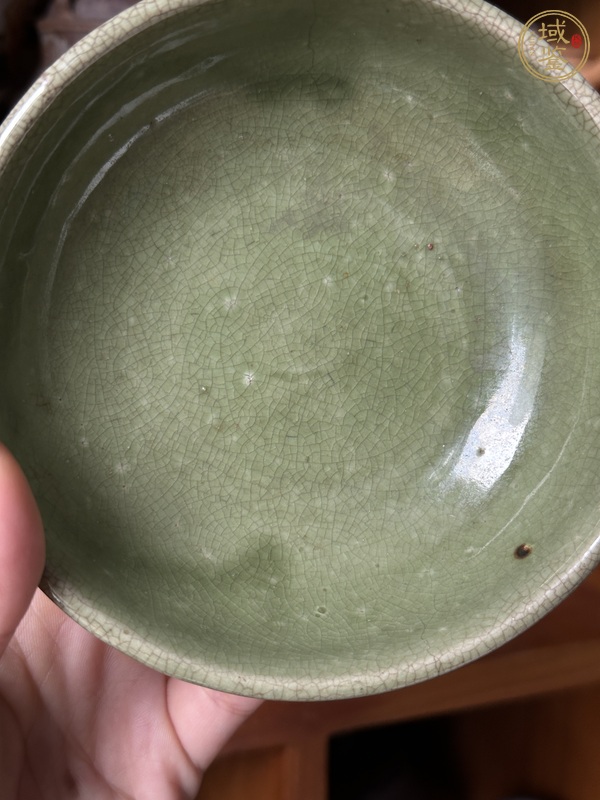古玩陶瓷漳州窯綠釉壺承真品鑒賞圖