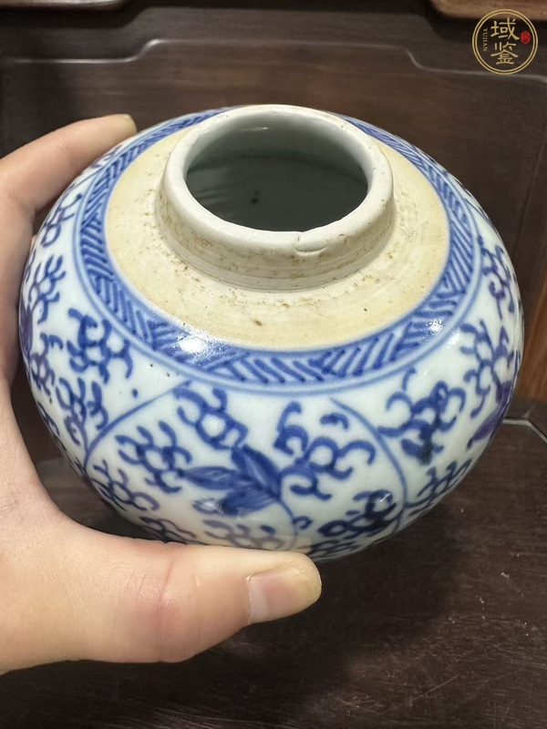 古玩陶瓷青花纏枝花卉紋罐真品鑒賞圖