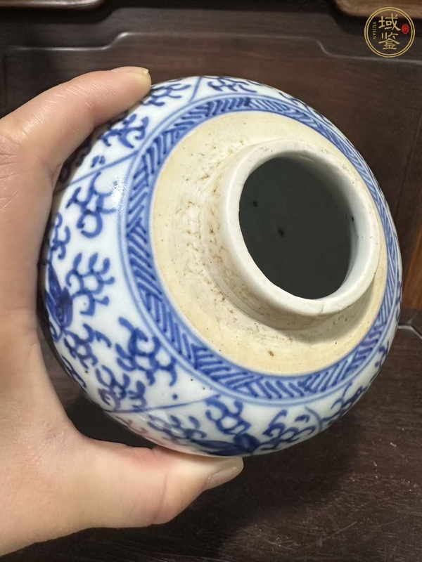 古玩陶瓷青花纏枝花卉紋罐真品鑒賞圖