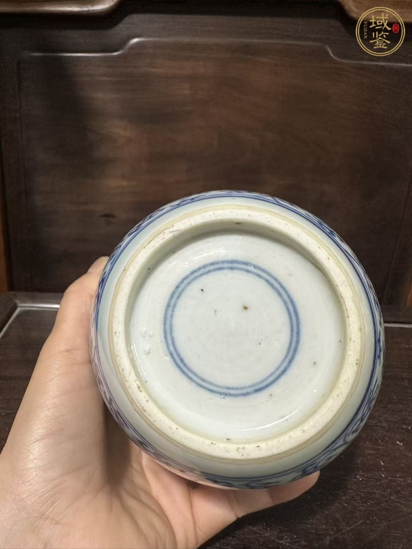 古玩陶瓷青花纏枝花卉紋罐真品鑒賞圖