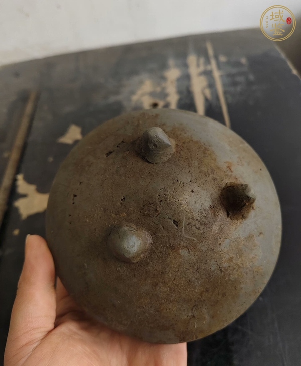 古玩陶瓷灰陶三足爐真品鑒賞圖