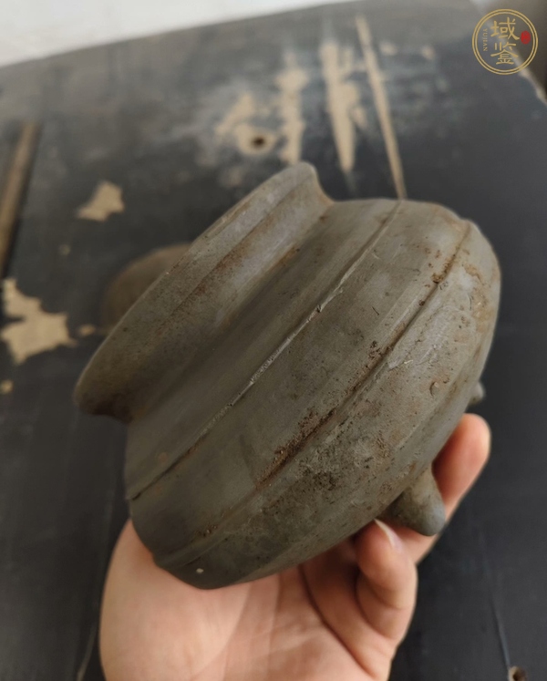 古玩陶瓷灰陶三足爐真品鑒賞圖
