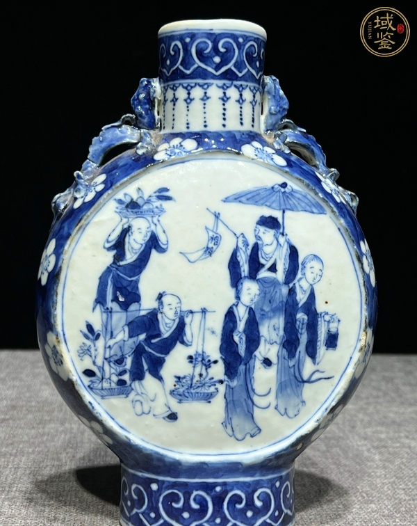 古玩陶瓷青花抱月瓶真品鑒賞圖