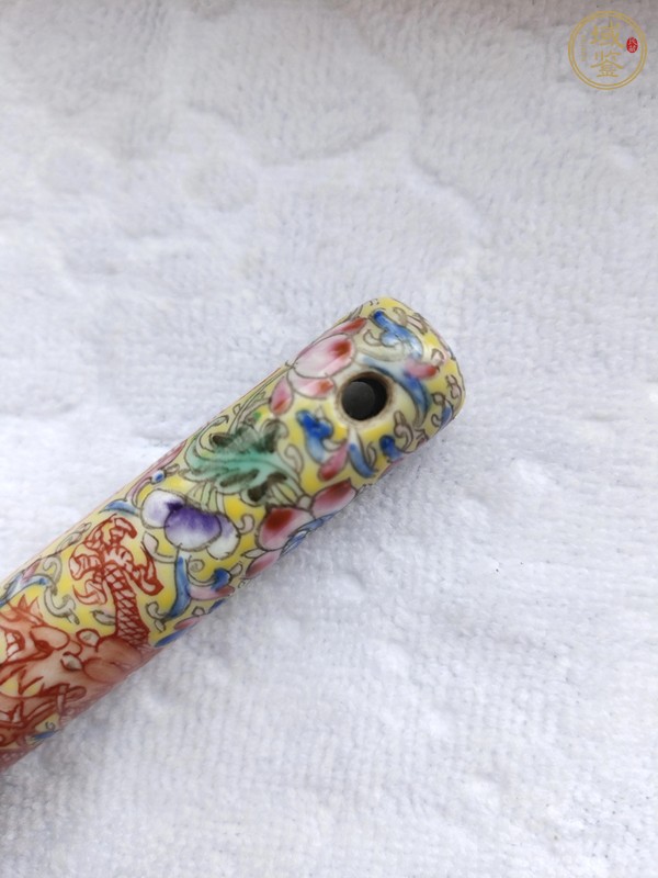古玩陶瓷創匯 粉彩龍穿花毛筆真品鑒賞圖