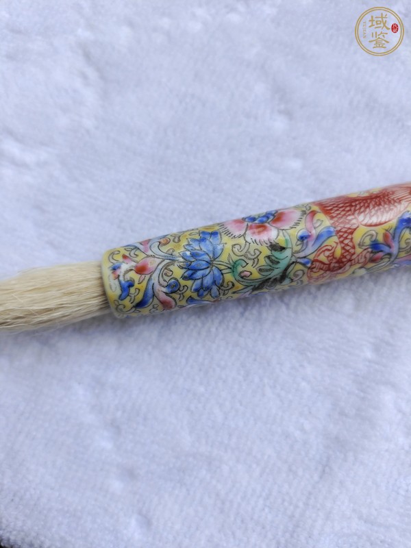 古玩陶瓷創匯 粉彩龍穿花毛筆真品鑒賞圖