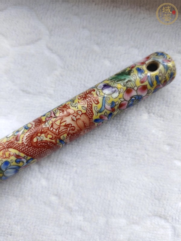 古玩陶瓷創匯 粉彩龍穿花毛筆真品鑒賞圖