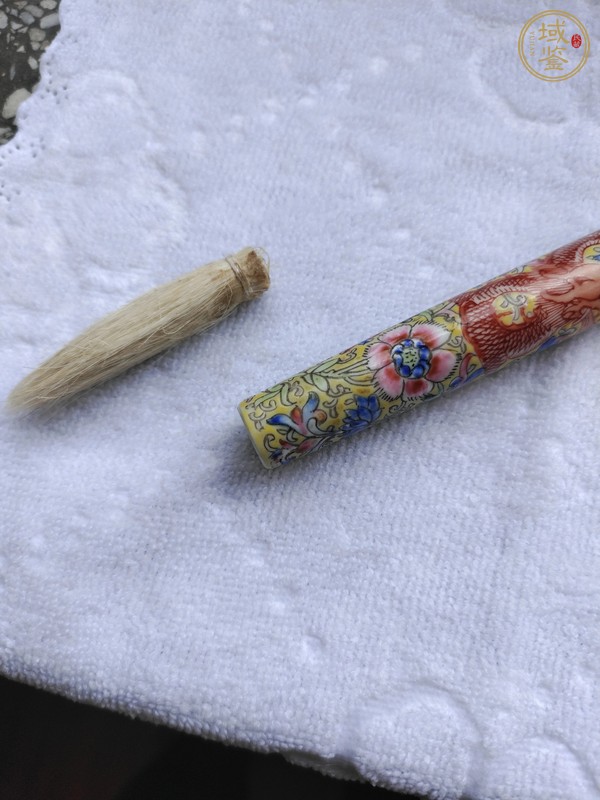古玩陶瓷創匯 粉彩龍穿花毛筆真品鑒賞圖