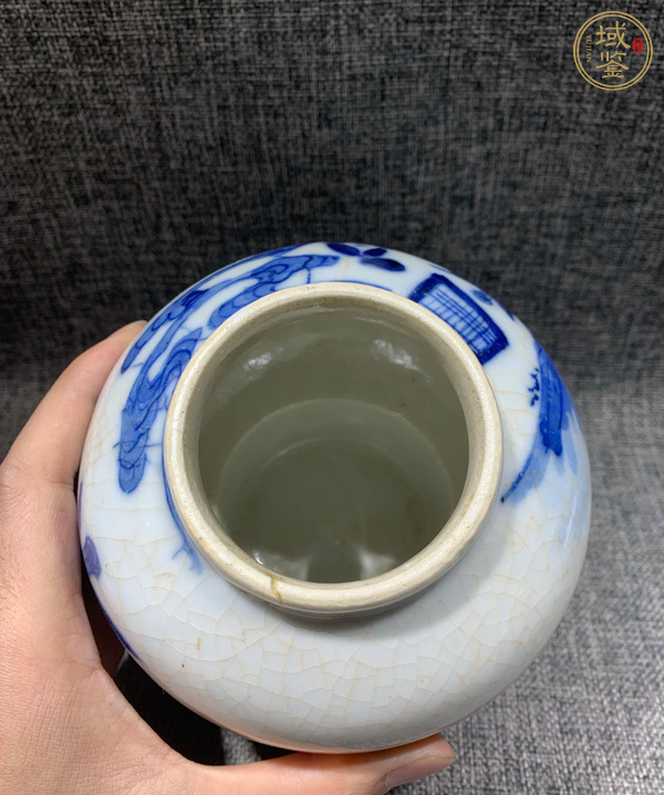 古玩陶瓷青花三娘教子圖蓋罐真品鑒賞圖