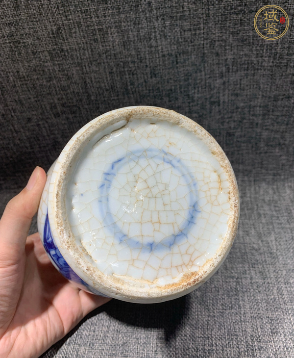 古玩陶瓷青花三娘教子圖蓋罐真品鑒賞圖